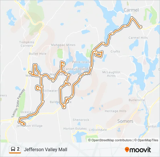 2 Bus Line Map