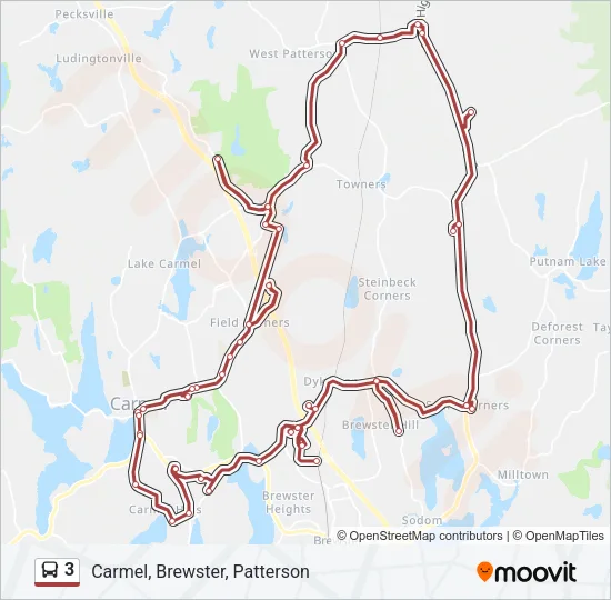 3 Bus Line Map