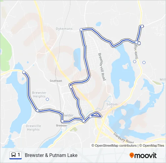1 Bus Line Map