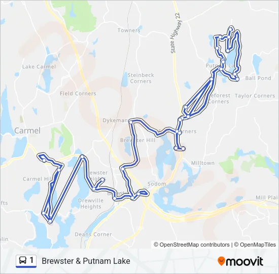 1 Bus Line Map