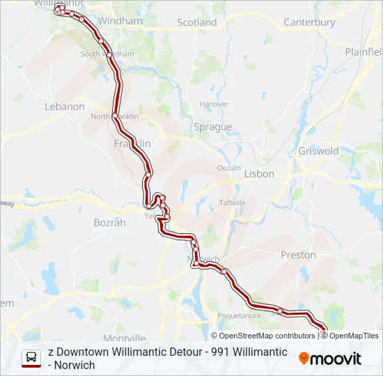 991 Bus Line Map