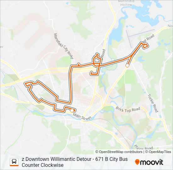 671B Bus Line Map
