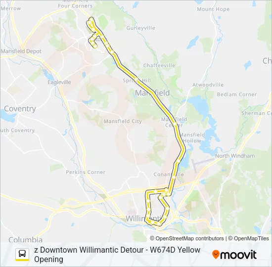 674D Bus Line Map