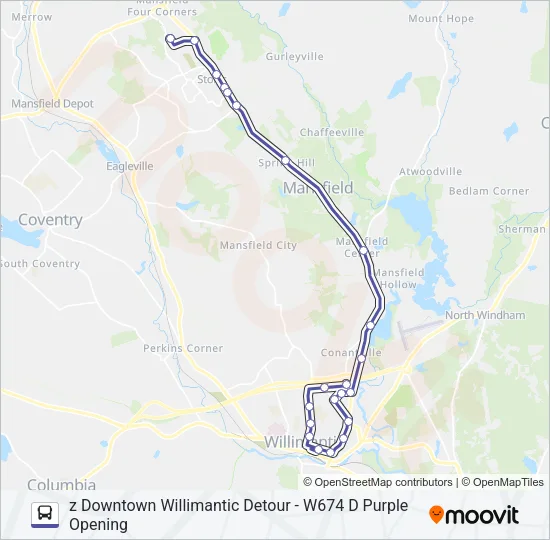 674D Bus Line Map