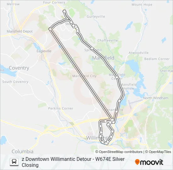 674E Bus Line Map