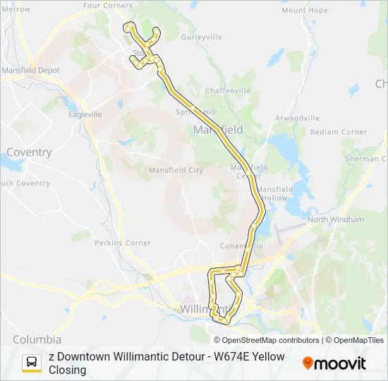 674E Bus Line Map