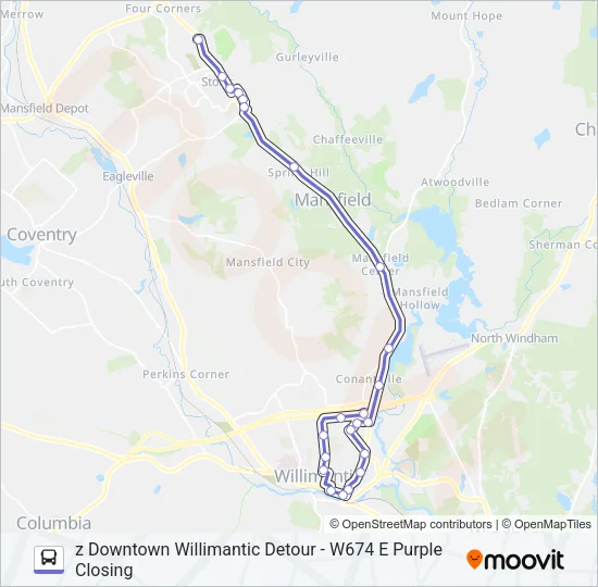 674E Bus Line Map