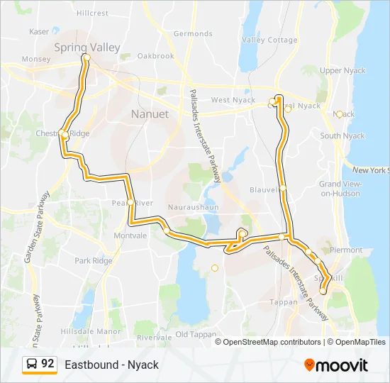 92 Bus Line Map
