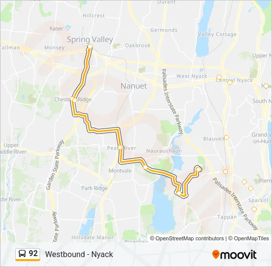92 Bus Line Map