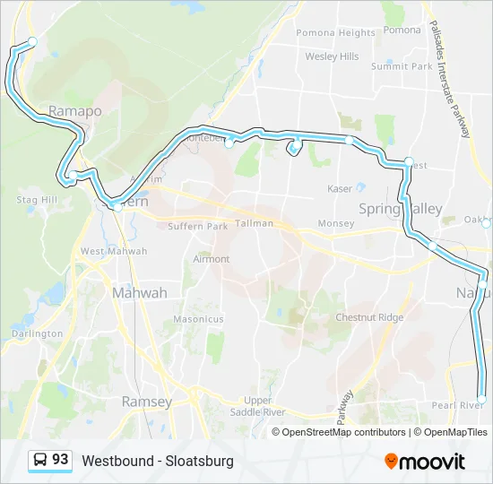 93 Bus Line Map