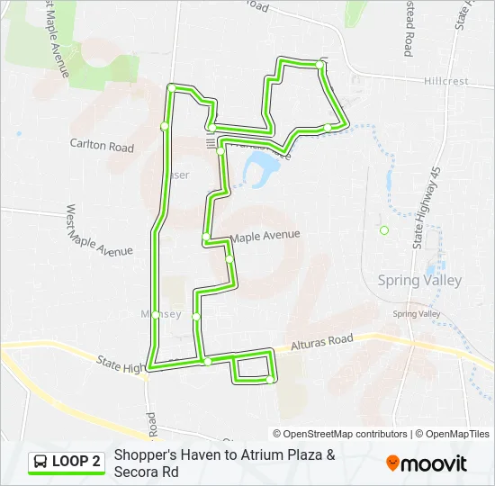 LOOP 2 Bus Line Map