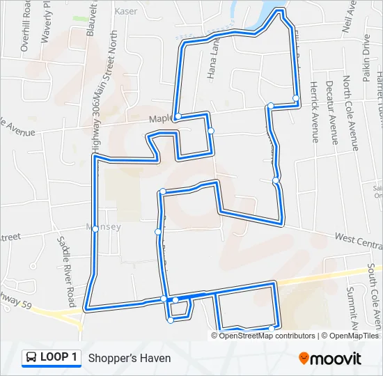 LOOP 1 Bus Line Map