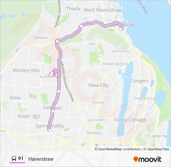 91 Route: Schedules, Stops & Maps - Haverstraw (Updated)