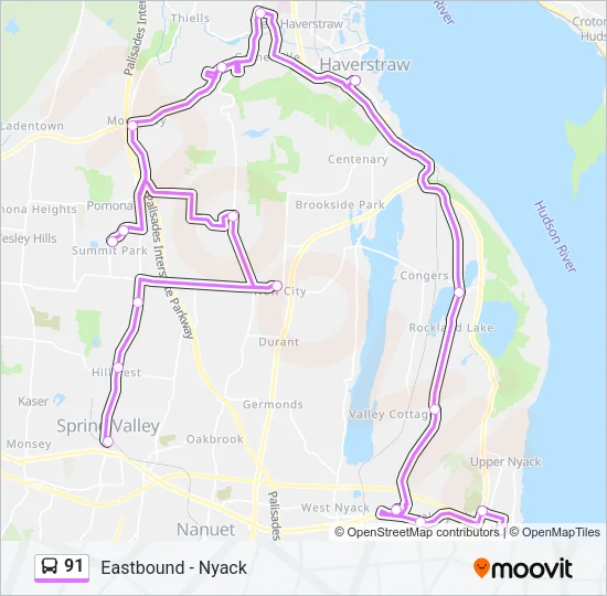 91 Bus Line Map