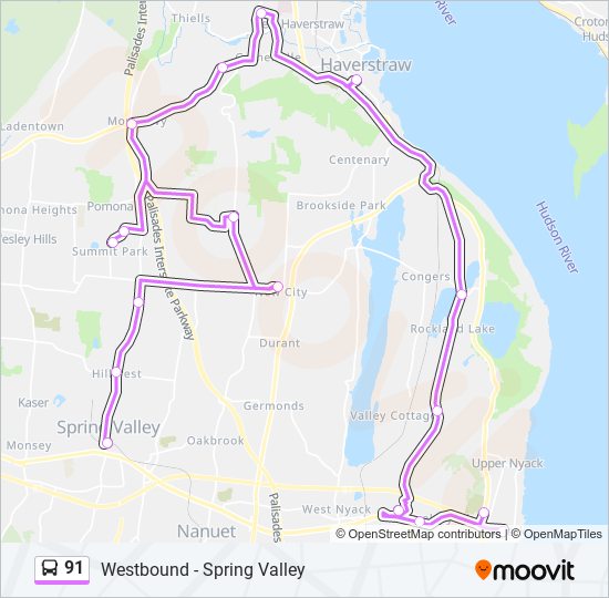 91 bus Line Map