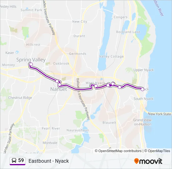 59 Bus Line Map