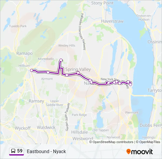 59 Bus Line Map