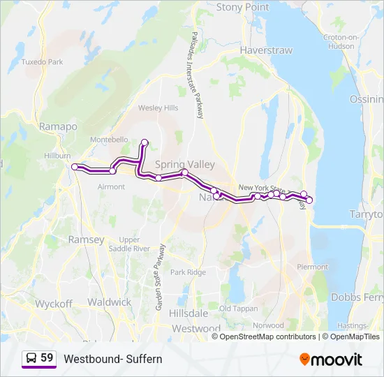 59 Bus Line Map