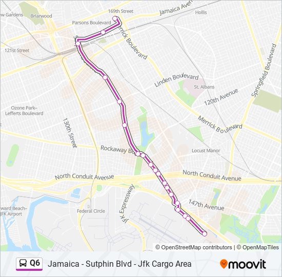 Q6 bus Line Map