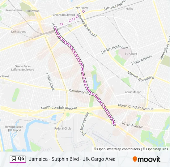 Q6 Bus Line Map