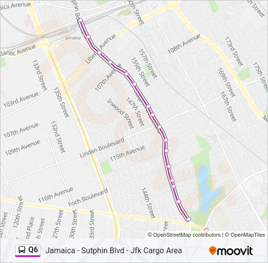 Q6 Bus Line Map