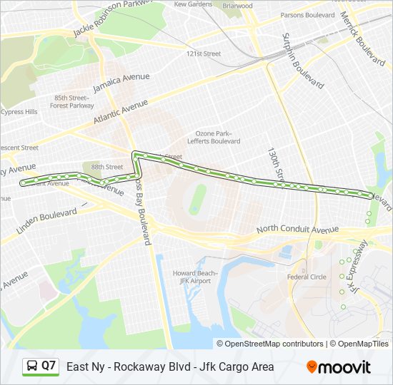 Q111 Bus Route Map Q7 Route: Schedules, Stops & Maps - East New York Euclid Av Sta Via  Rockaway Bl (Updated)