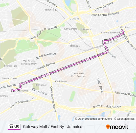 q8 Route Schedules, Stops & Maps East New York Euclid Av Sta Via 101