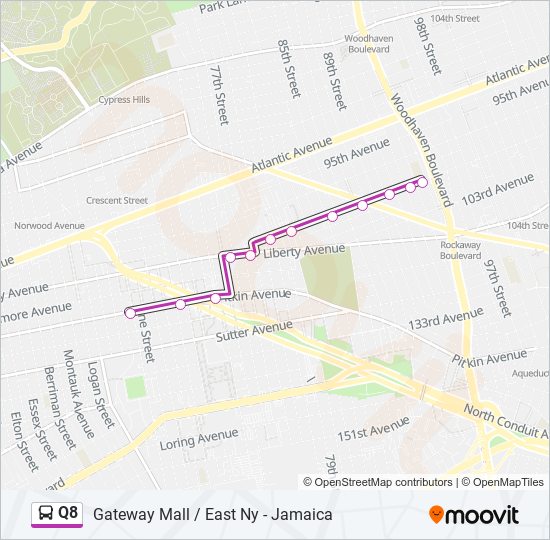 q8 Route Schedules, Stops & Maps 94 St Via 101 Av (Updated)