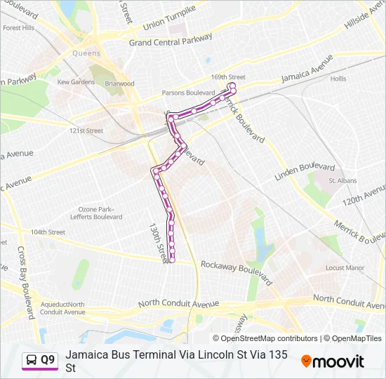 Q9 Bus Line Map