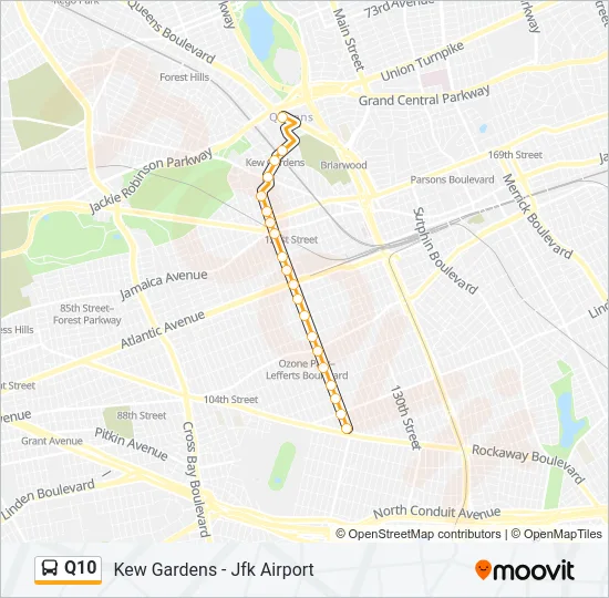 Q10 Bus Line Map