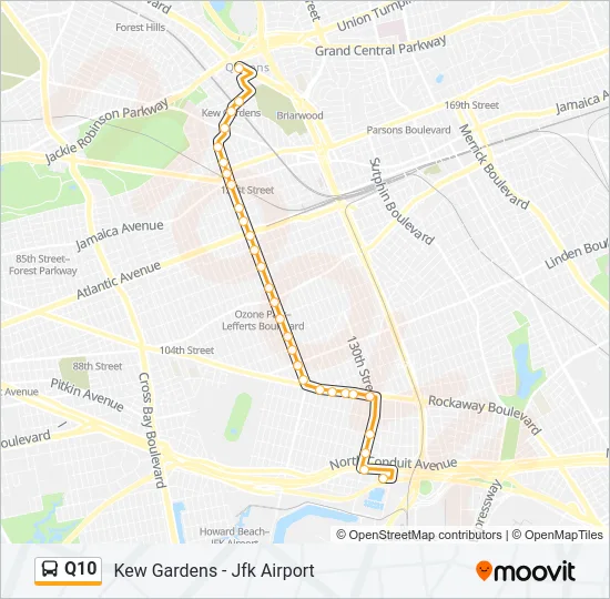 Q10 Bus Line Map