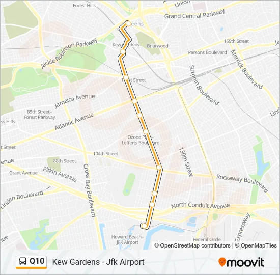 Q10 Bus Line Map