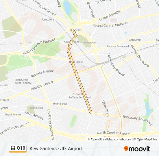 Q10 Bus Line Map