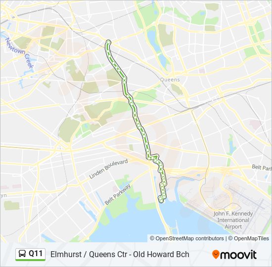 Q11 bus Line Map