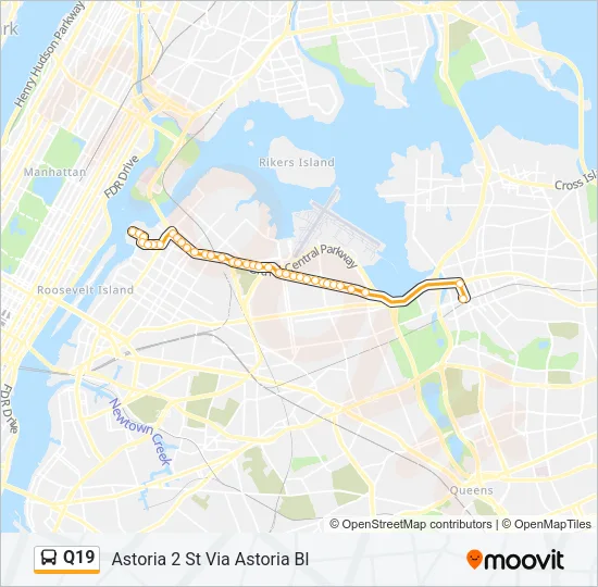 Q19 Bus Line Map