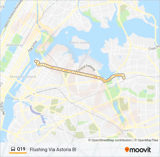 Q19 Bus Line Map