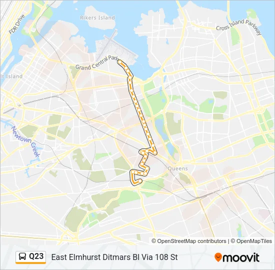 Q23 Bus Line Map