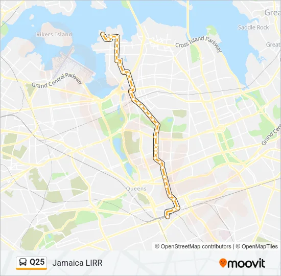 Q25 Bus Line Map