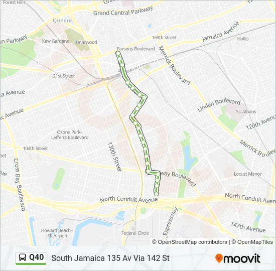 Q40 Bus Line Map