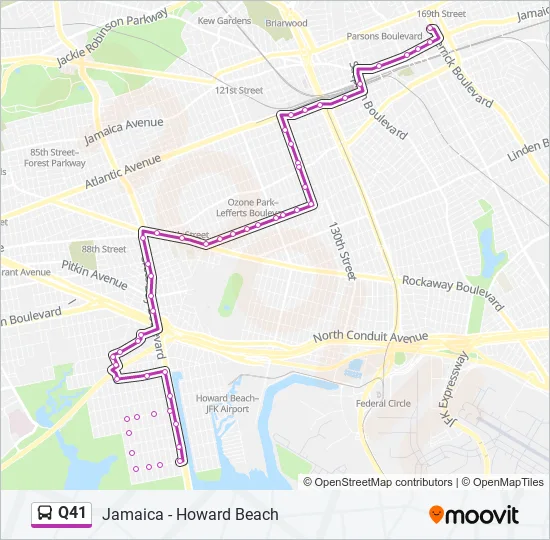 Q41 Bus Route Map Q41 Route: Schedules, Stops & Maps - Howard Beach 164 Av (Updated)