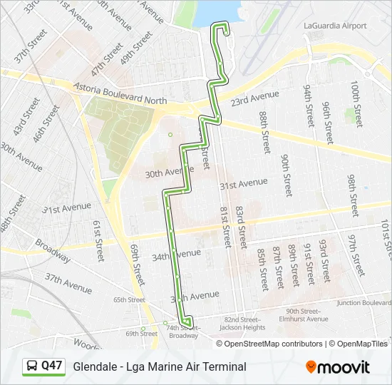 Q47 Bus Line Map