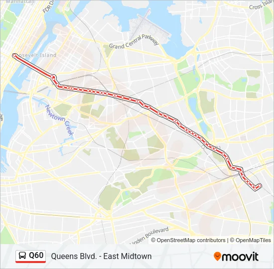 Q60 Bus Line Map