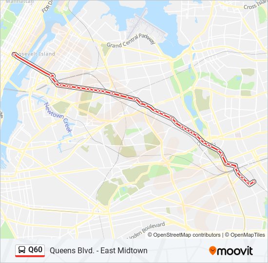 Q60 bus Line Map