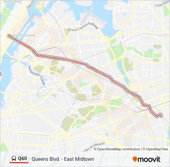 Q60 Bus Line Map
