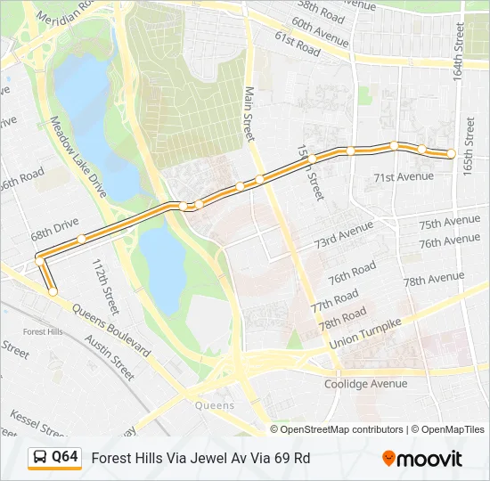 Q64 Bus Line Map