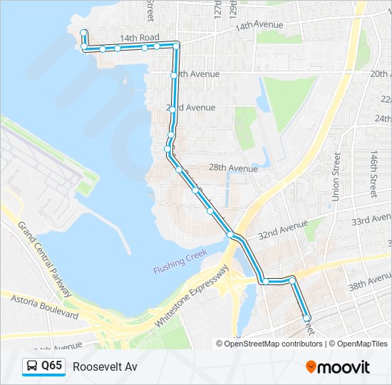 Q65 Bus Route Map Q65 Route: Schedules, Stops & Maps - Roosevelt Av (Updated)