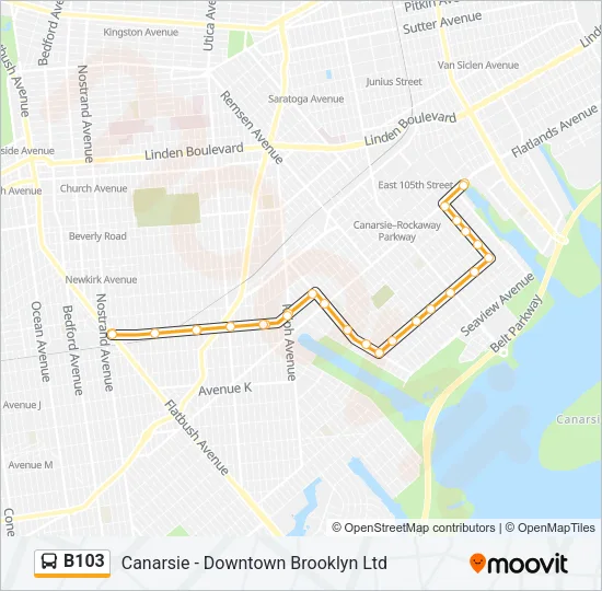 B103 Bus Line Map