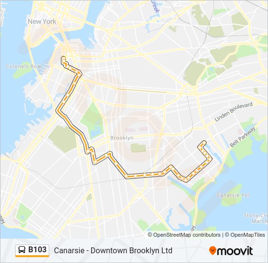 b103 Route: Schedules, Stops & Maps - Limited Downtown Bklyn - Tillary ...