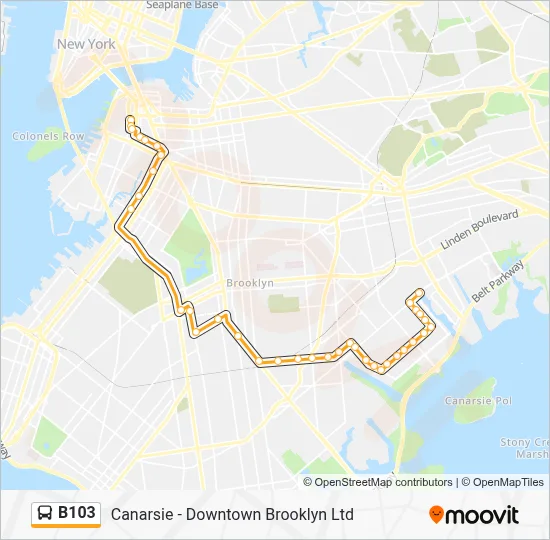 B103 Route: Schedules, Stops & Maps - Limited Downtown Bklyn - Cadman ...