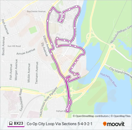 BX23 Bus Line Map